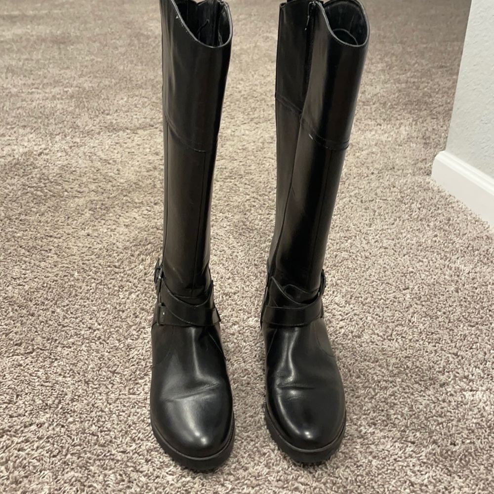 Bandolino Sleek Black Moto Boots